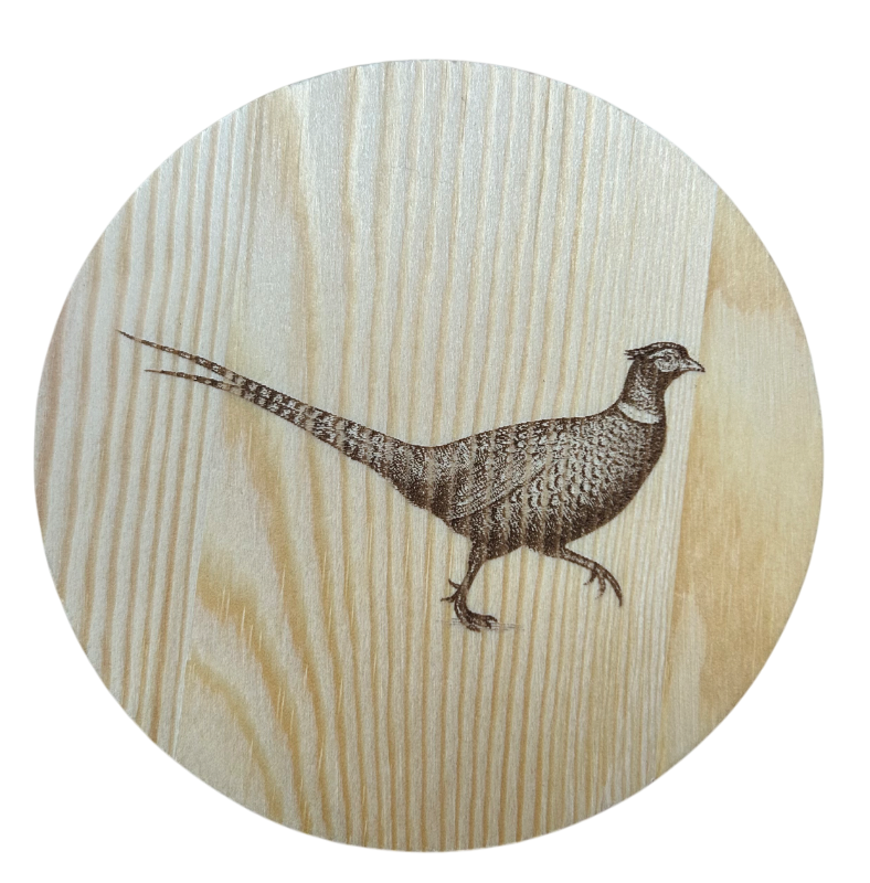 Holzuntersetzer mit Tiergravur – Natur trifft Funktionalität