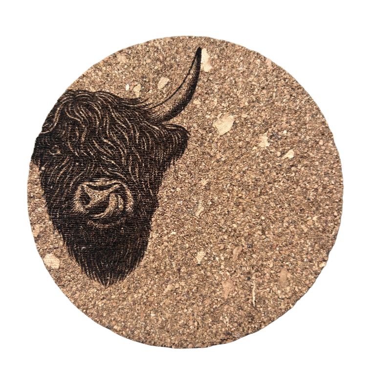 Runde Korkuntersetzer mit Gravur – Natur pur auf deinem Tisch