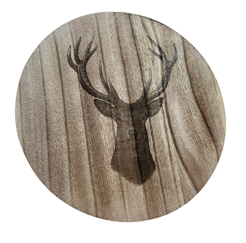 Rustikales Holzregal – Vertikaler Displayständer mit runder Basis (15 cm)