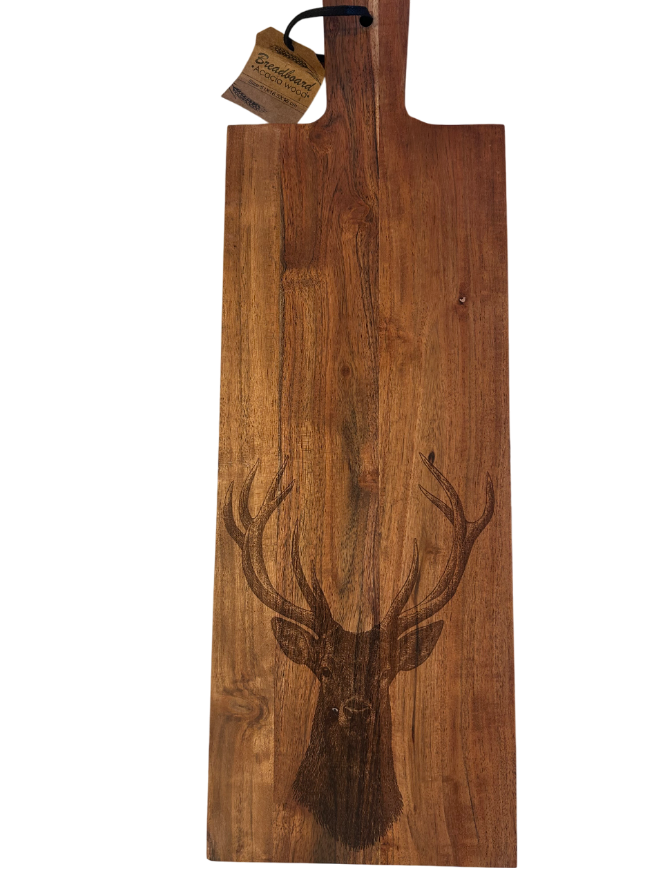 Servierbrett aus Akazienholz – mit Griff & Aufhängung (groß)