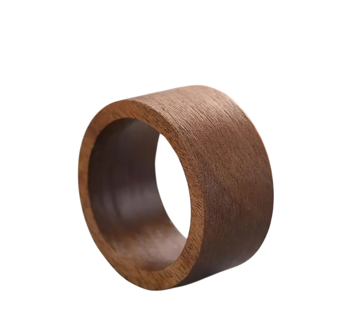 Rustikaler Serviettenring aus Holz – Handgefertigt im Vintage-Stil – Natürliche Tischdeko für Weihnachten, Hochzeit & Dinner