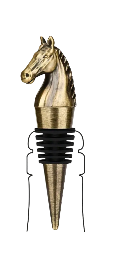 Eleganter Pferdekopf-Weinverschluss