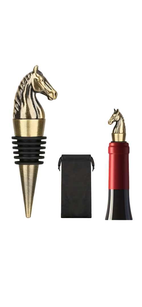 Eleganter Pferdekopf-Weinverschluss