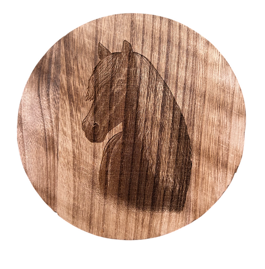 Rustikales Holzregal – Vertikaler Displayständer mit runder Basis (15 cm)