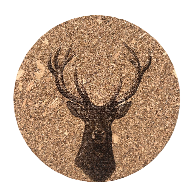 Runde Korkuntersetzer mit Gravur – Natur pur auf deinem Tisch