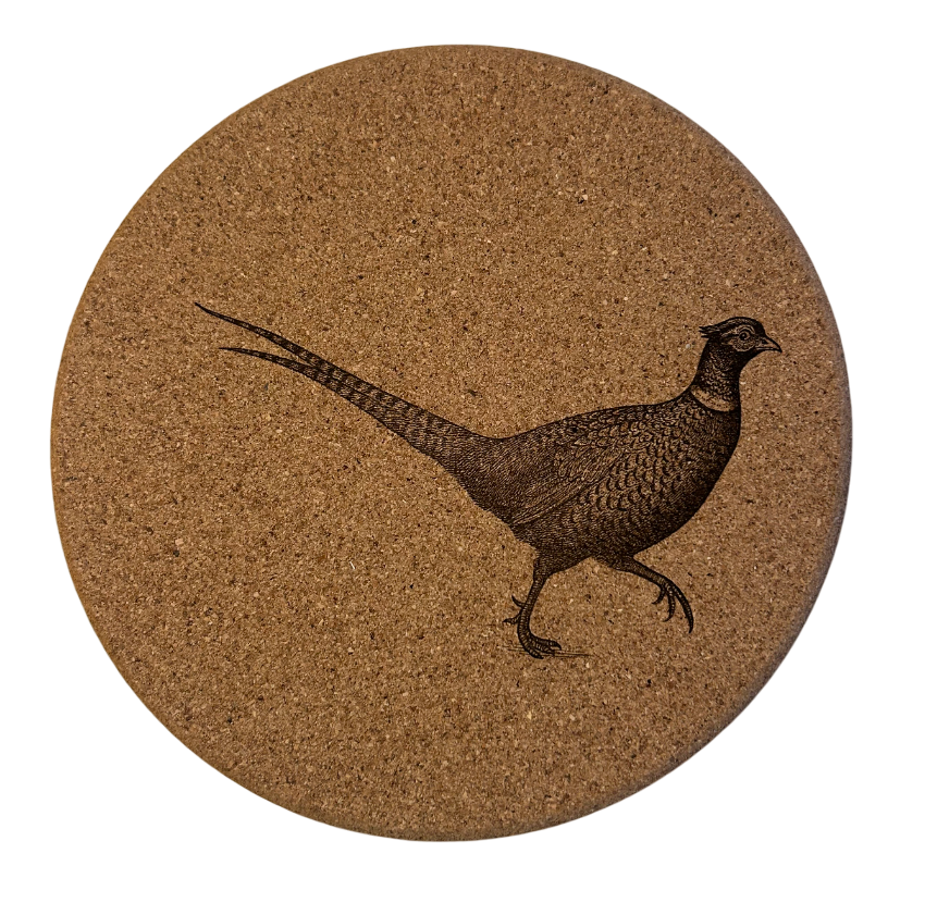 Kork-Untersetzer 19 cm, handgraviert & naturbelassen