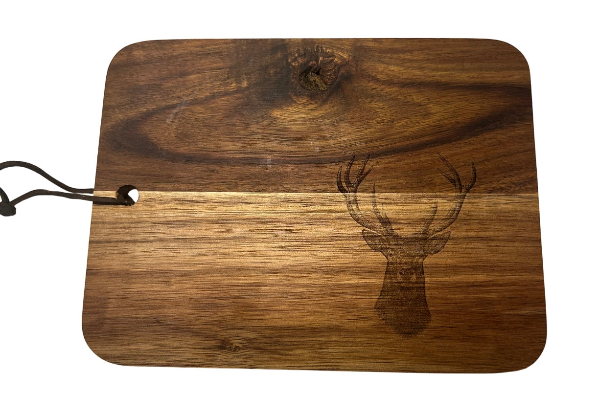 Schneidebrett aus Akazienholz – jedes Stück ein Unikat mit unseren Tier Silhouetten