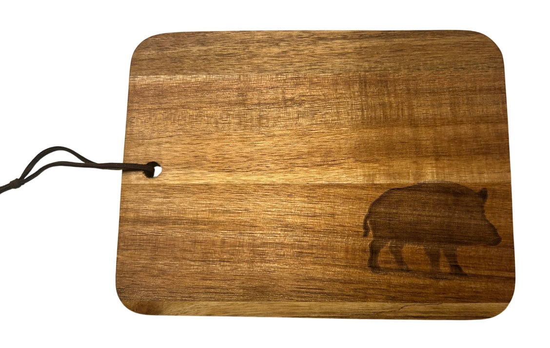 Schneidebrett aus Akazienholz – jedes Stück ein Unikat mit unseren Tier Silhouetten