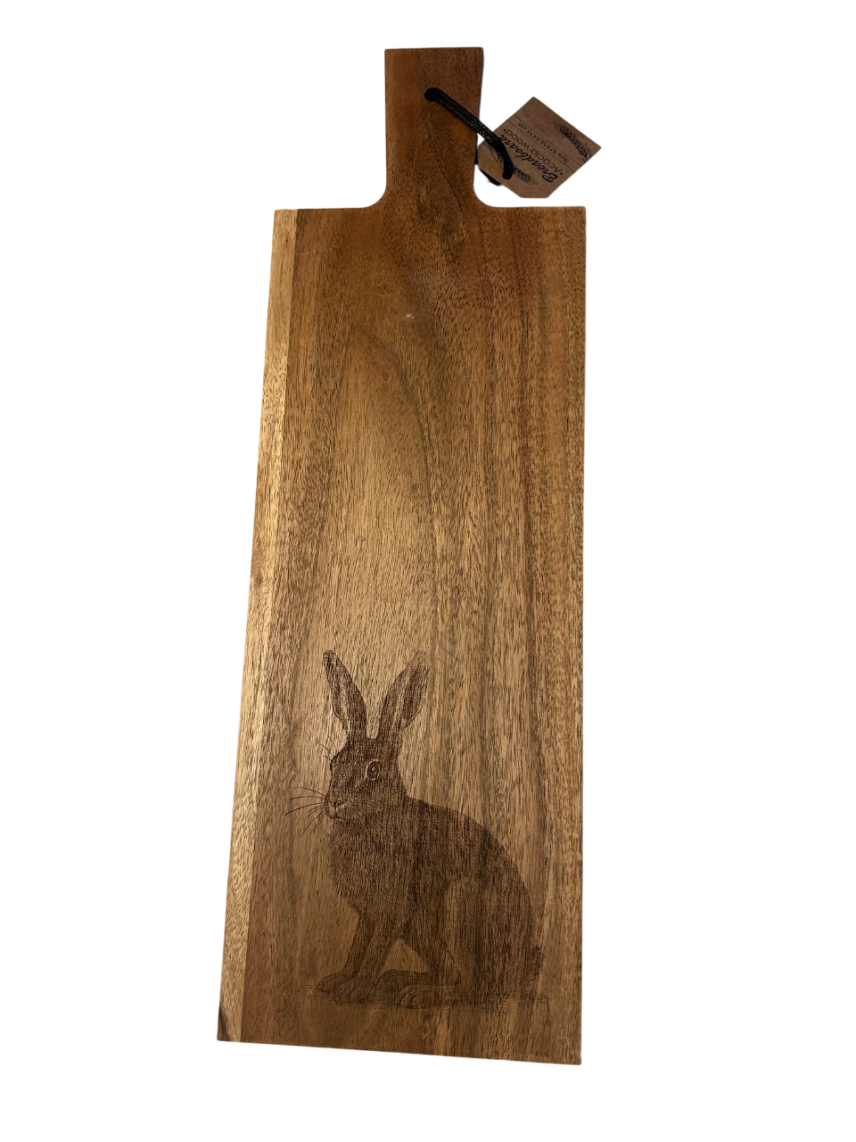 Servierbrett aus Akazienholz – mit Griff & Aufhängung (groß)