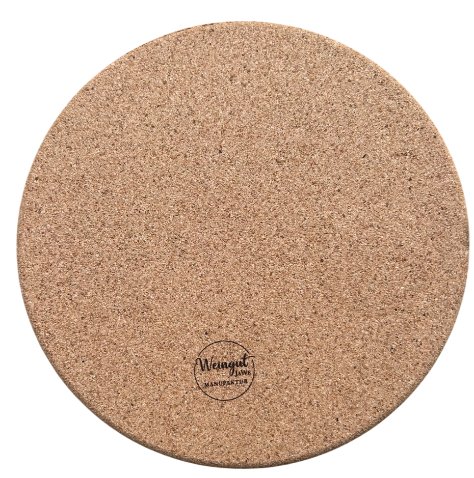 Kork-Untersetzer 19 cm, handgraviert & naturbelassen