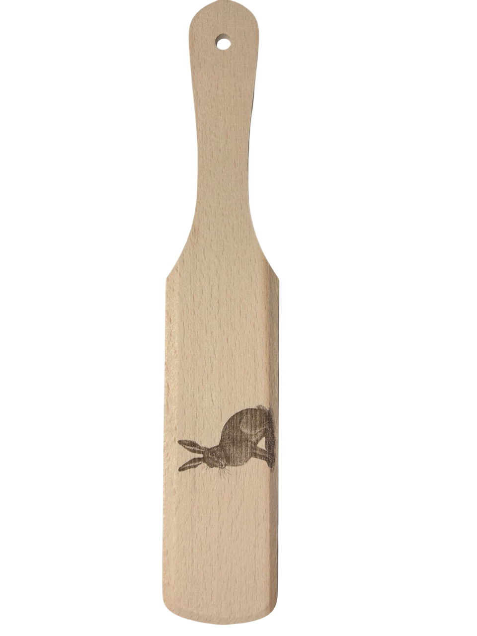 Gravierter Pfannenwender aus Buchenholz